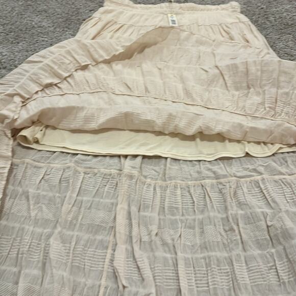 Max Studio $128 Elastic Waist Long Flowy Boho Cotton Maxi Skirt Large NWT - Picture 11 of 16